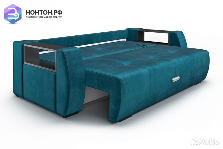 Диван еврокнижка Мальтида сине-зеленый