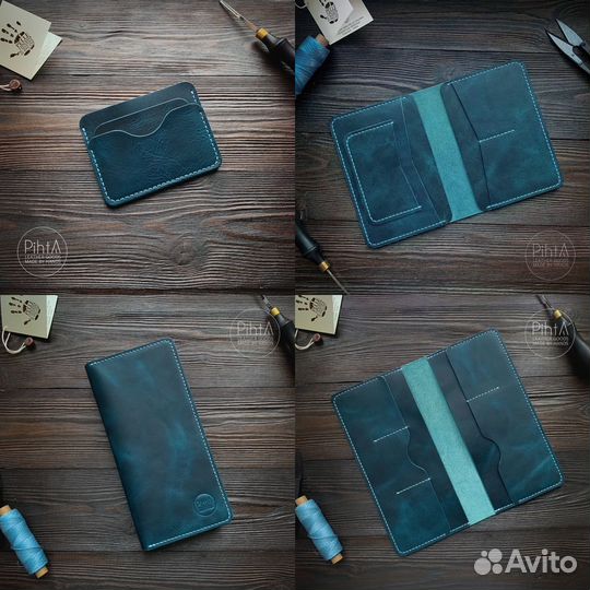 Кошелёк из натуральной кожи ручной работы
