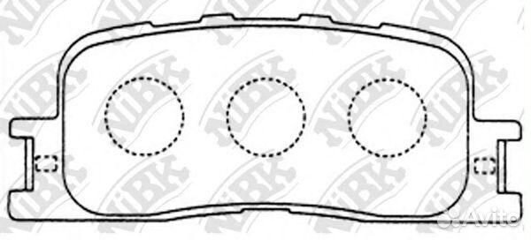 Колодки тормозные дисковые зад - nibk