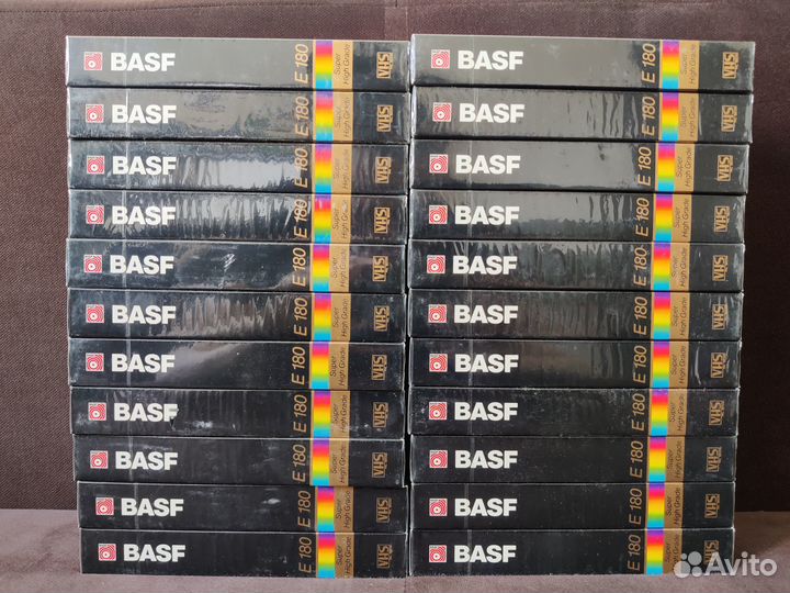 Видеокассеты VHS новые basf E180 запечатанные