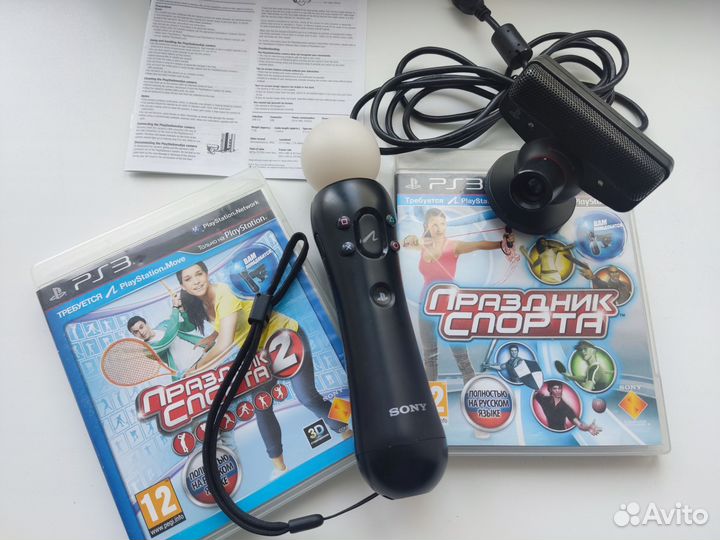 PS3 Move + камера + 2 диска