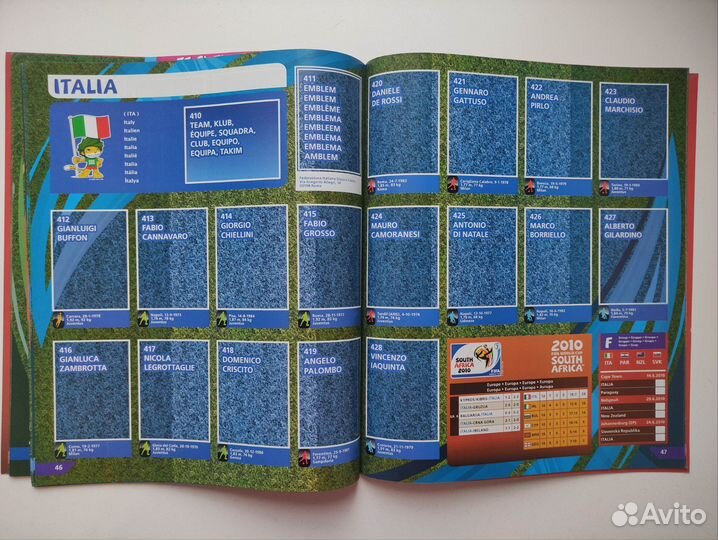 Пустой альбом panini Чемпионат Мира 2010