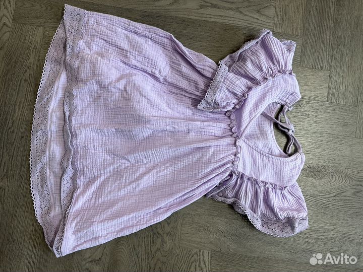 Муслиновое платье для девочки 128