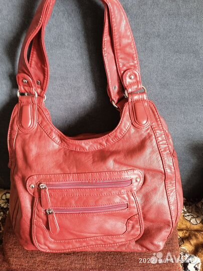 Сумка женская красная