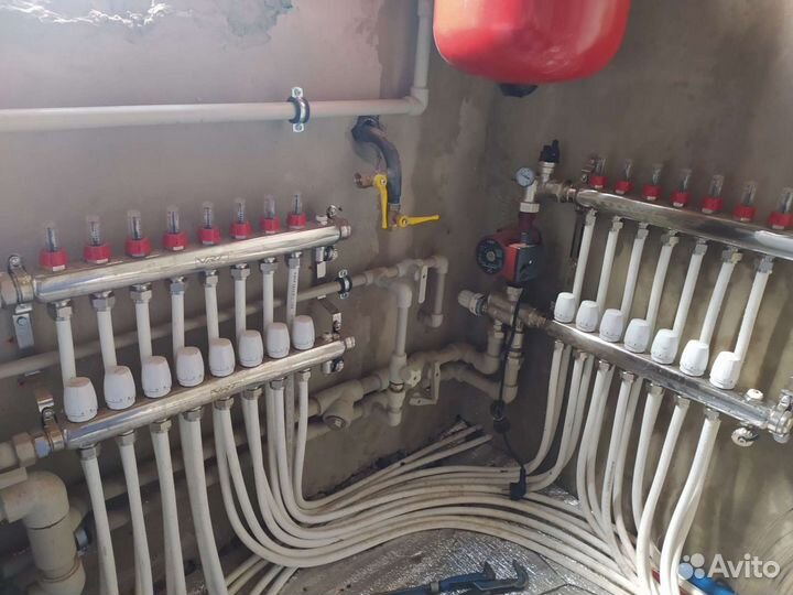 Монтаж отопления, водоснабжения. Теплый пол