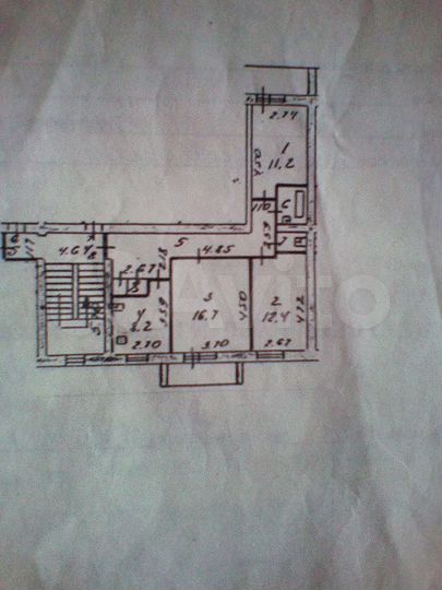 3-к. квартира, 66 м², 2/5 эт.