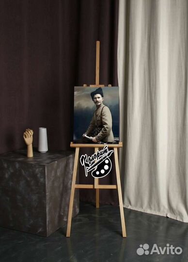 Чапаев В.И. портрет на холсте 40х50см