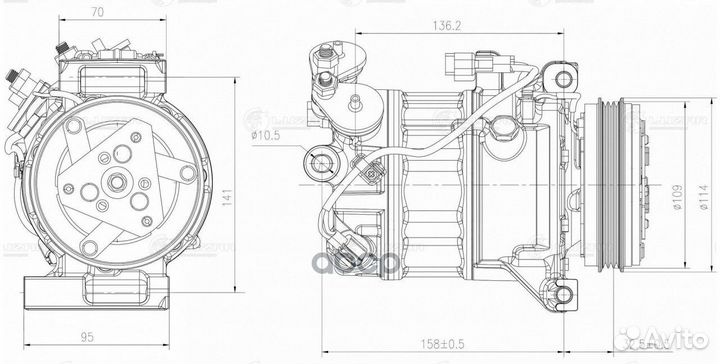 Компрессор кондиц. для а/м Volvo S60 II (06) /S