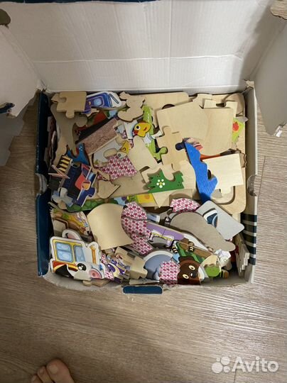 Большая коробка деревяшее для маленьких детей