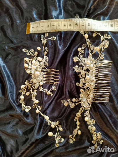 Украшения для волос, браслет из янтаря, жемчуг