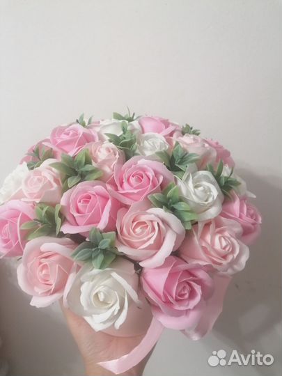 Букет из мыльных цветов(не мыло)