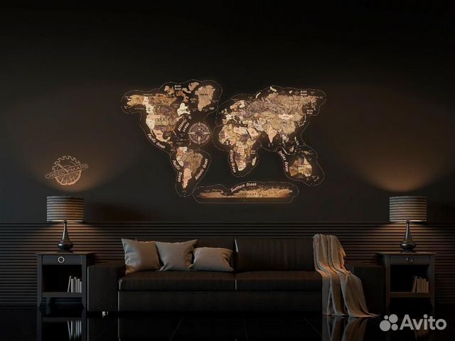 Карта мира на стену