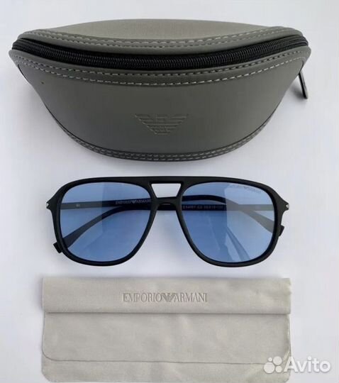 Очки emporio armani aviator синие