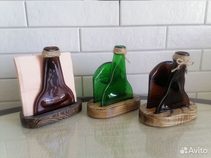 Салфетницы из бутылки