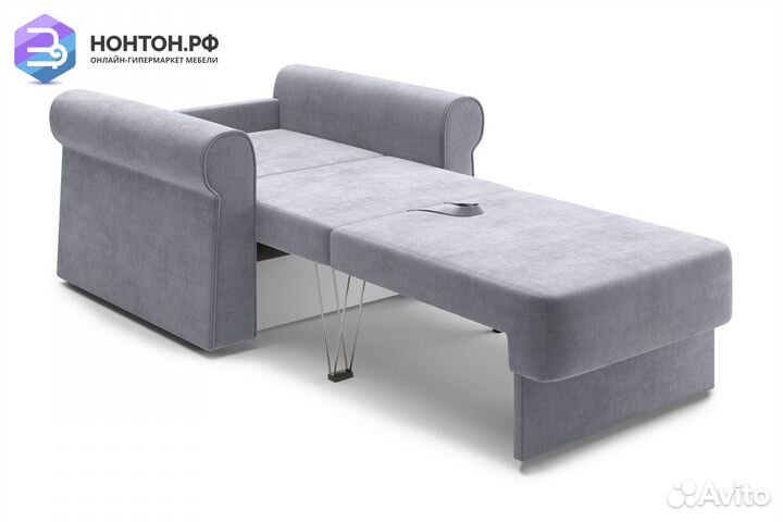 Кресло еврокнижка Лира серое