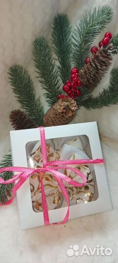 Новогодние бантики ручной работы