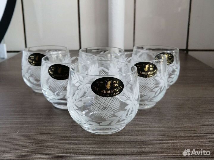 Хрустальные стопки Гусь Хрустальный СССР