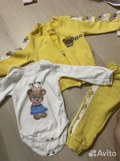 2 Больших пакета одежды на девочку 68-80