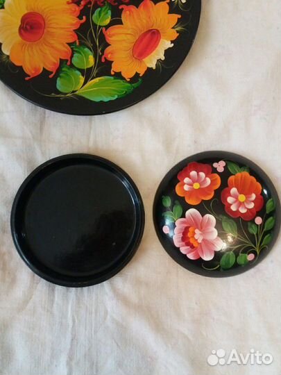 Ручная Роспись. Тарелка/Шкатулка СССР