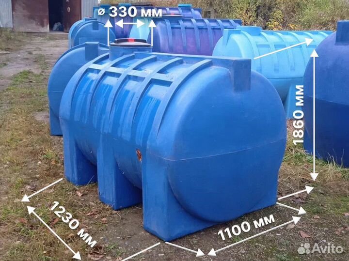 Бак 1500 л Полиэтилен Пищевой с гарантией