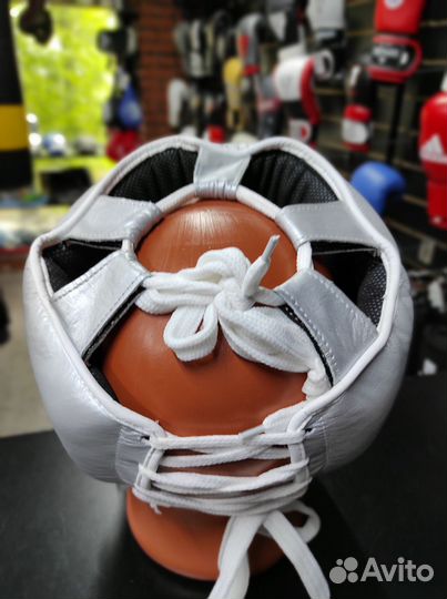 Боксерский шлем Winning MEX silver