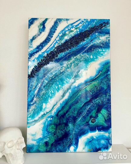 Картина абстракция эпоксидная смола