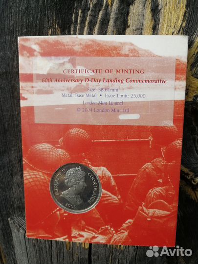 1 доллар Острова Кука 2004 D-Day