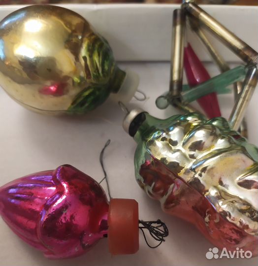 Игрушки на новогоднюю елочкуссср