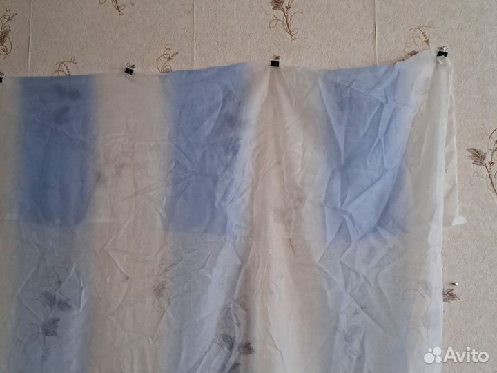 Голубой тюль Белый тюль Шторы из тюля