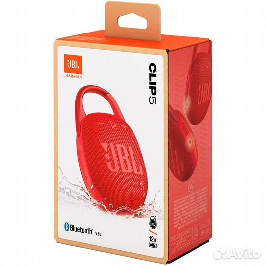 Портативная колонка JBL Clip 5 Red (оригинал)
