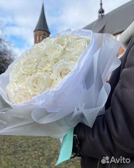 Букет из белых роз, Премиум