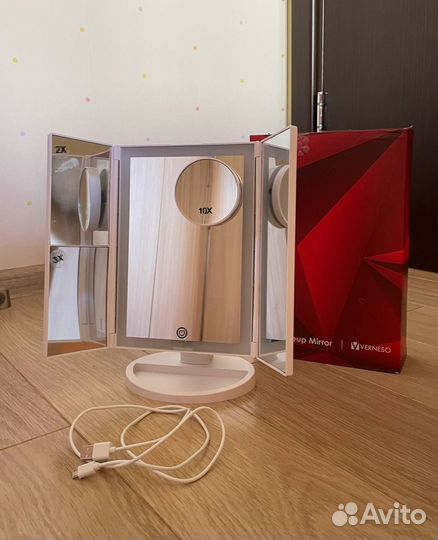 Зеркало с подстветкой настольное косметическое