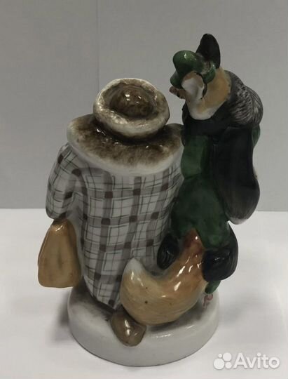 Лиса Алиса и кот Базилио (бобер) лфз Фарфор СССР