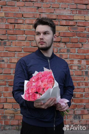 Букет из 25 розовых роз (40см)