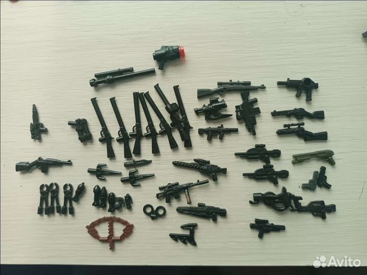 Lego оружие и минифигурки, постройки, аксессуары