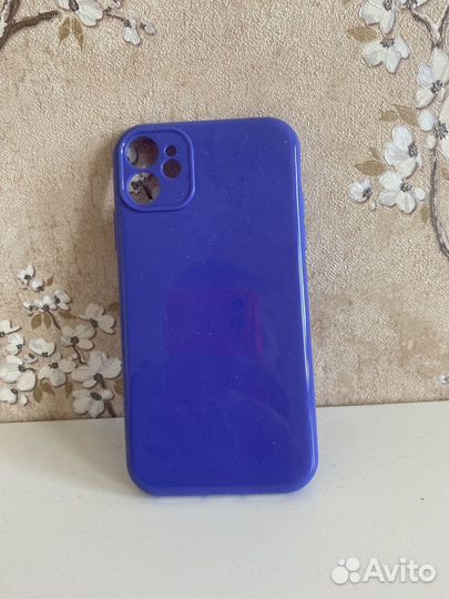 Чехол на iPhone 11 фиолетовый быстяший