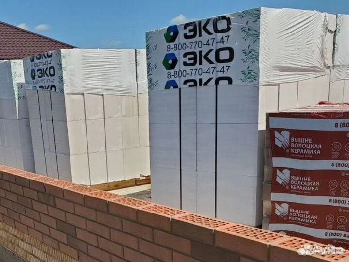 Газобетонный блок эко D500 B3,5 150x600x250