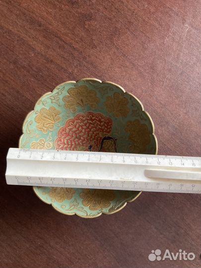 Тарелка декоративная латунная