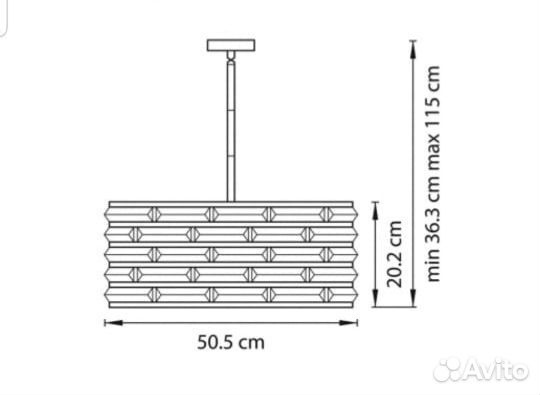 Подвесная люстра, в количестве 2х штук