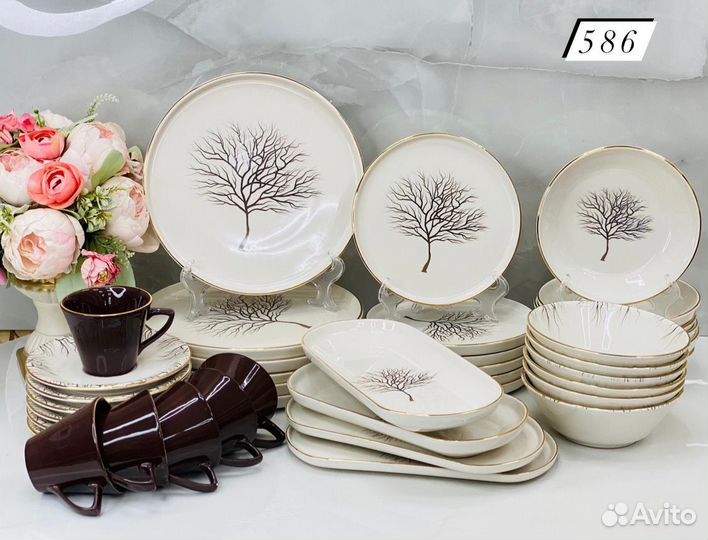 Столовый сервиз 40 предметов керамика новый