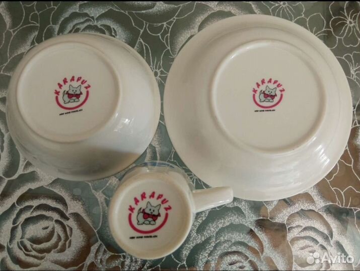 Набор детской посуды керамика