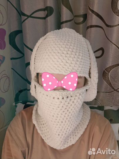 Шапка балаклава с ушками