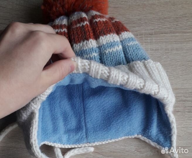 Комплект шапка и шарф детский 3-5 лет зимний
