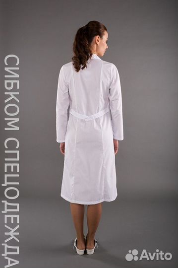 Халат женский медицинский белый Стандарт Ти-си