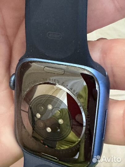 Часы apple watch 7 45 mm blue б/у