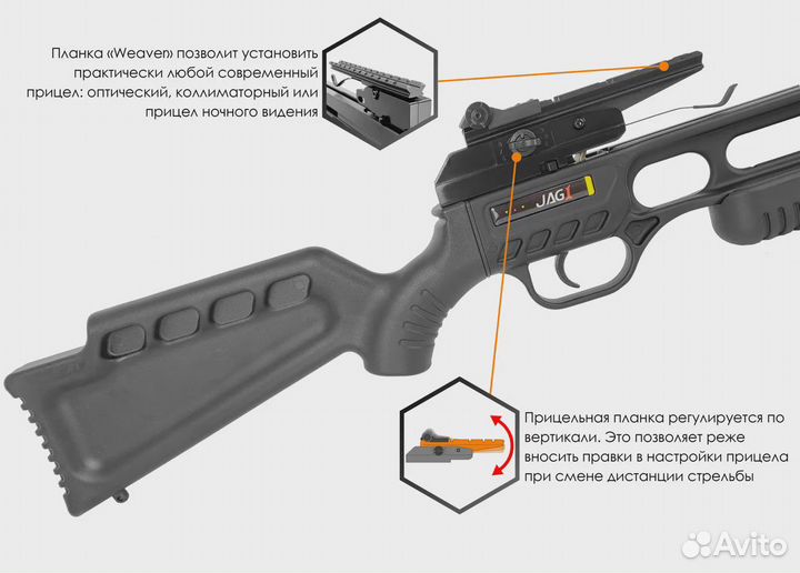 Арбалет рекурсивный Скорпион Jag1 (пластик черный)