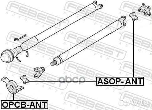 Подшипник подвесной карданного вала opcbant Febest