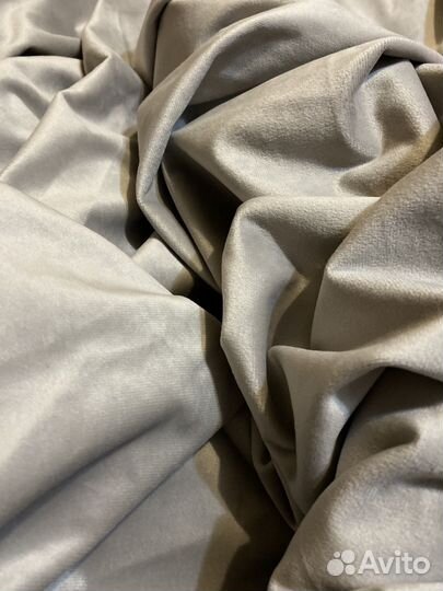 Шторы портьеры бархат жемчужный