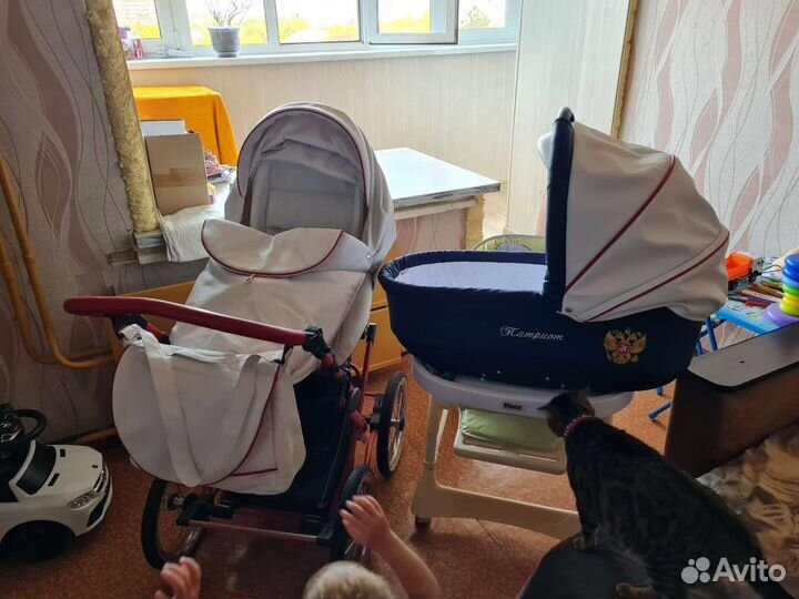 Коляска 2 в 1 эко кожа