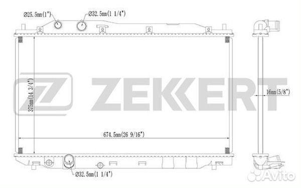 Радиатор охлажд Civic 05